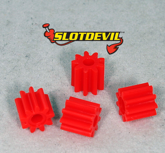 Slotdevil Motorritzel Kunststoff 9 Zähne M50 für 2 mm (4 Stück) 20250209