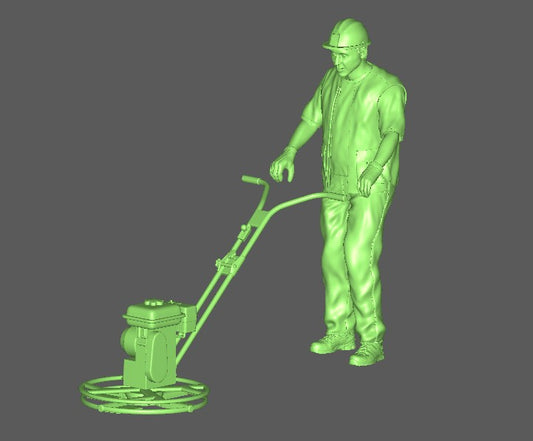 Bauarbeiter Bjoern mit Betonglätter 1:32