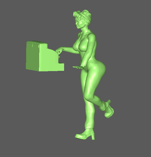 Bedienung Amy mit Kasse 1:32