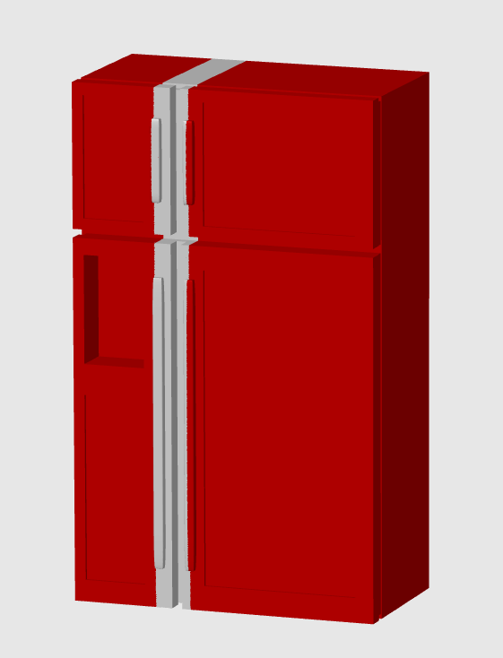 Einrichtung Kühlschrank Side by Side -Cola- 1:32