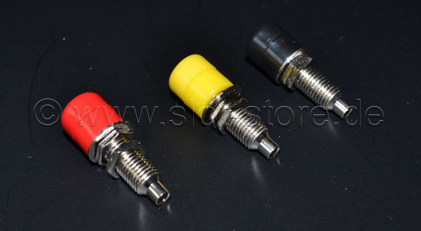 Bananenbuchsenset Schwarz/Gelb/Rot 4mm