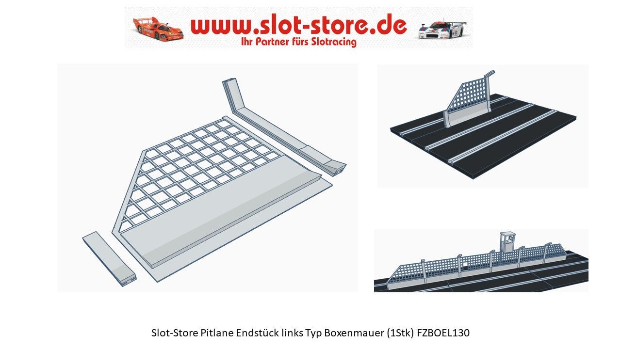 Fangzaun -Pitlane- Endstück Links FZBOEL130