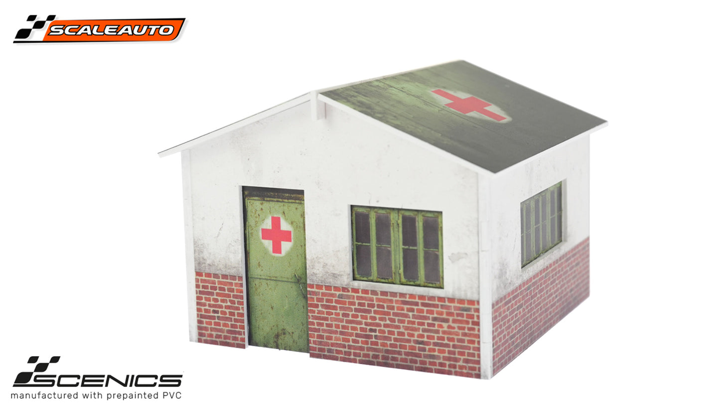 Erste Hilfe-Station (PVC-Hartschaumplatten) mit Überdachung