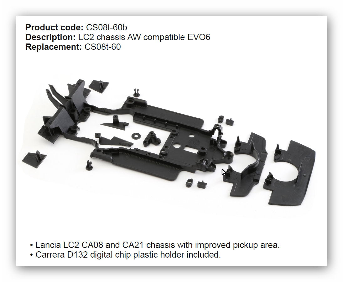 Slot It Fahrwerk Lancia LC2-84 /LC285 CS08T-60B