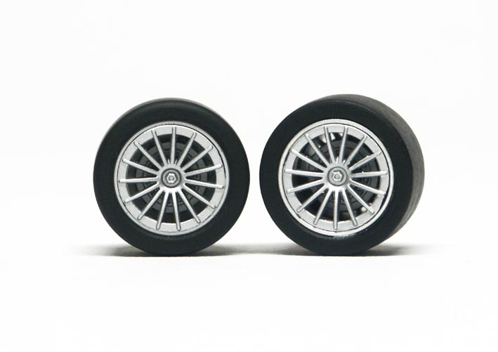Slot It Felgeneinsätze OZ Style Schwarz für 17,3 mm Felge (4Stk) PA36