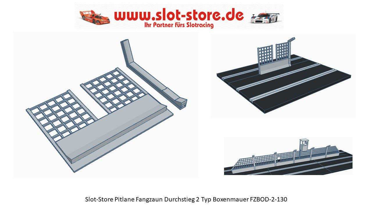 Fangzaun -Pitlane- Durchstieg Typ 2F ZBOD-2-130