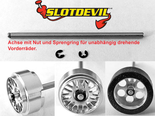 Slotdevil Zeroglide 2,38 mm Freilaufachse 2,38 x 60 mm Nut/Sich. (1 St.) 200352360