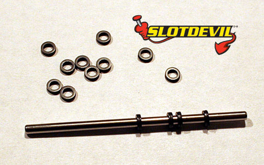 Slotdevil Distanzen schwarz f. 2,38mm Breite 1,0 mm (10 St)