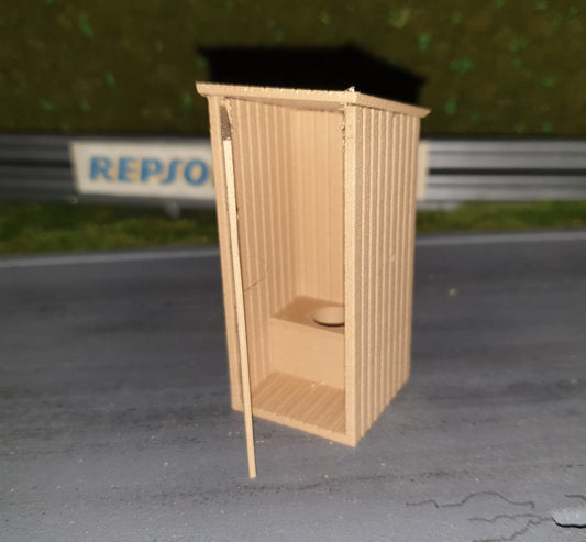 Toilettenhaus Holzoptik Bausatz  1:32 SMPK132H