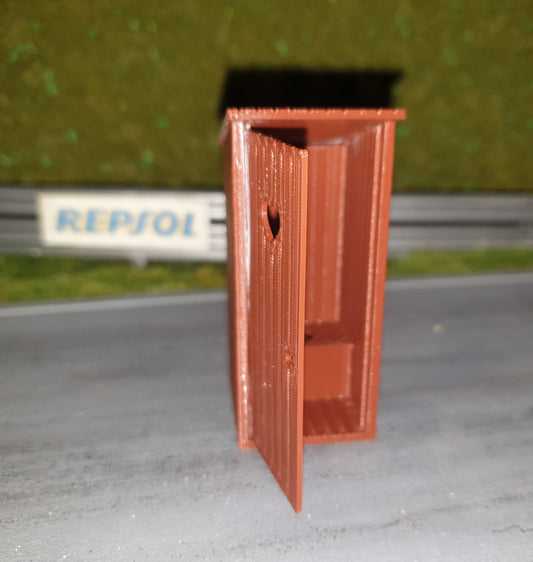 Toilettenhaus Kastanienbraun Bausatz  1:32 SMPK132K