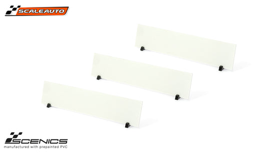 Werbetafel in Weiß (PVC-Hartschaumplatten) 125x25mm mit Halterungen 3Stk.