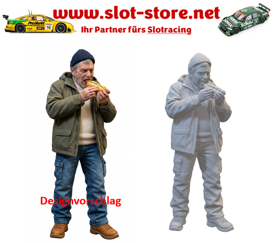 Gast Erik mit Hot-Dog
