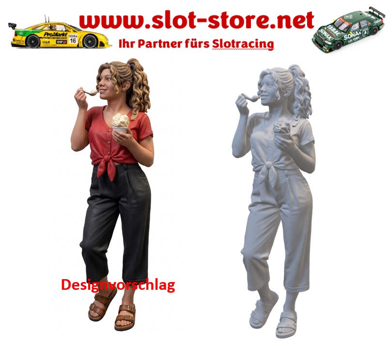 Gast Elena mit Eisbecher