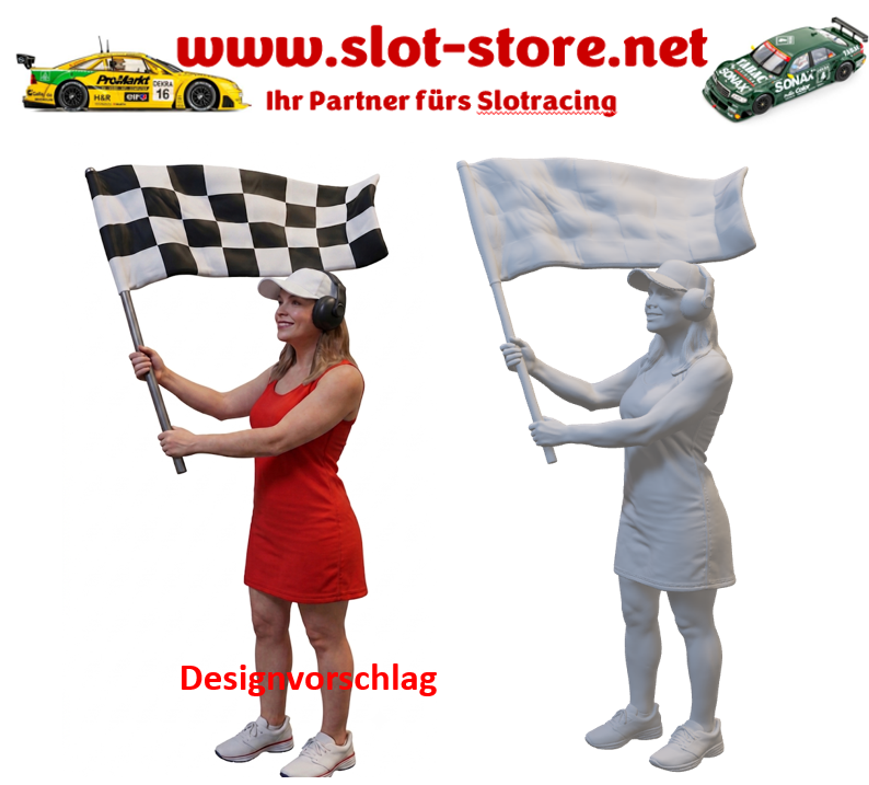 Promi Sidney mit Zielflagge 1:32