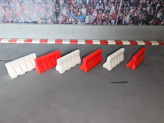 Streckenbegrenzung "Barrier" Rot-Weiss (6.Stk)
