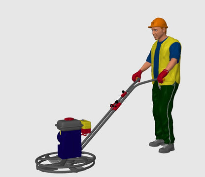 Bauarbeiter Bjoern mit Betonglätter 1:32
