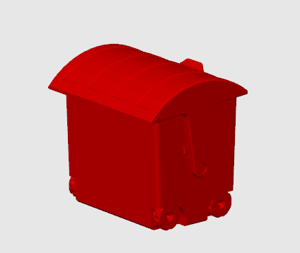 Müllcontainer mit Schwenkdeckel 1:32