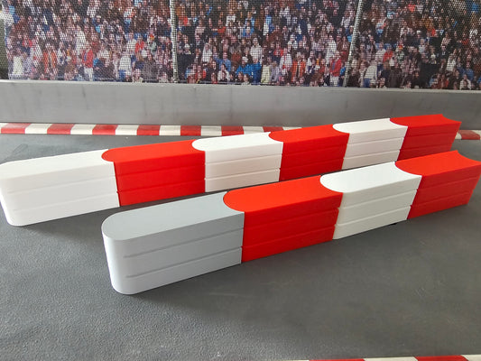 Streckenbegrenzung Set Rot-Weiss 60 cm