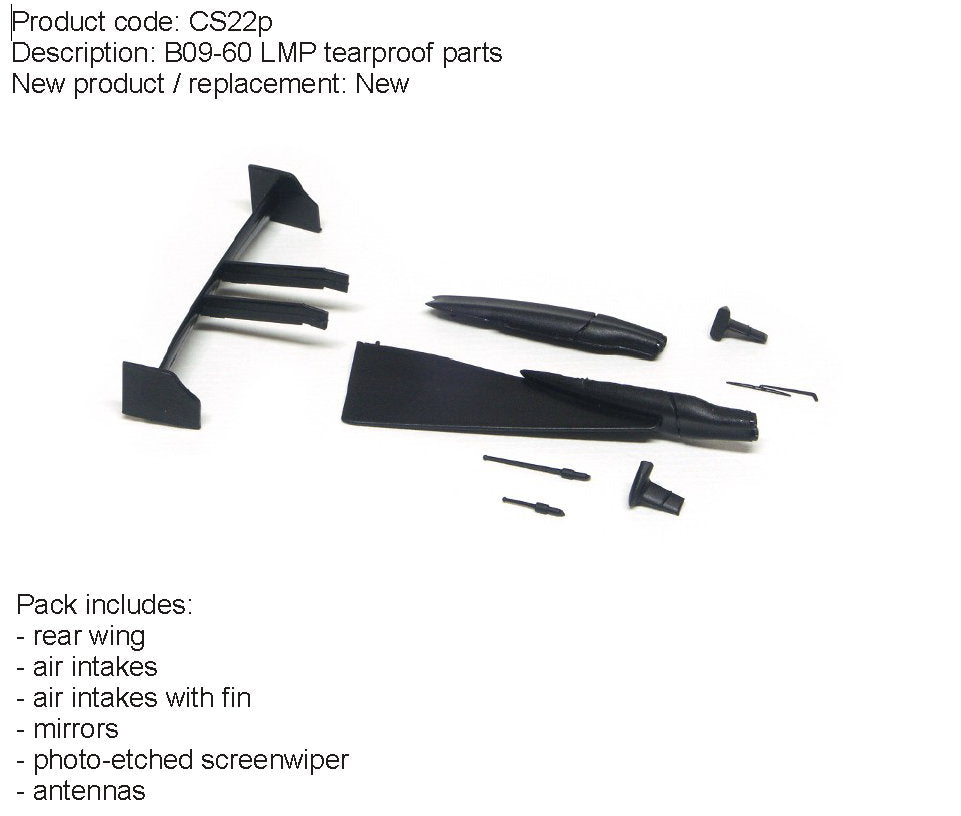 Slot It Karosserieteile Jaguar Lola LMP CS22P