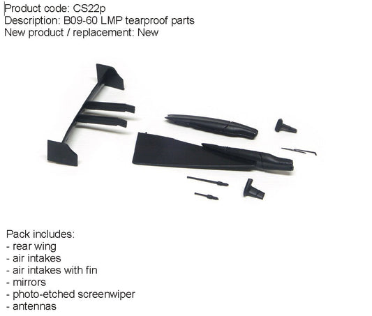 Slot It Karosserieteile Jaguar Lola LMP CS22P