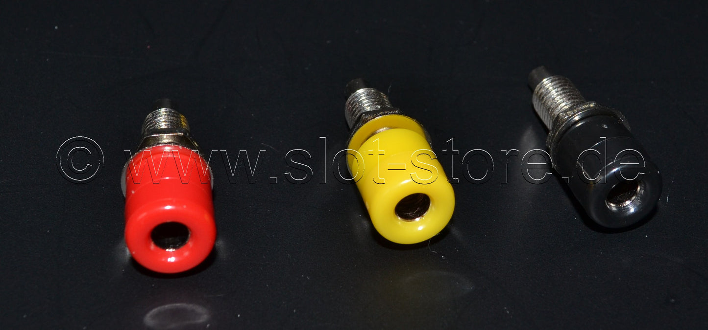 Bananenbuchsenset  Schwarz/Gelb/Rot  4mm