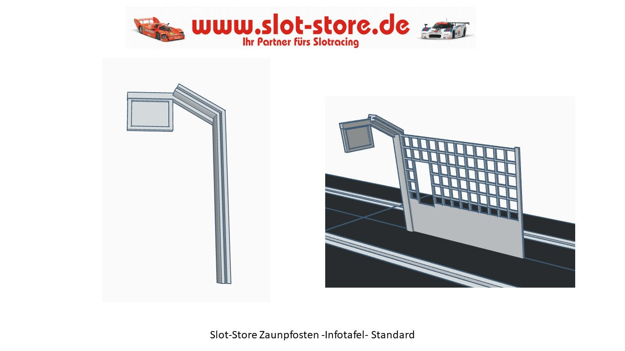 Pfosten -Infotafel- Fangzaun -Basic- (1Stk) ZFWTST