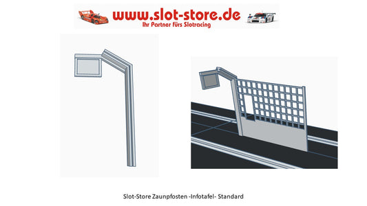 Pfosten -Infotafel- Fangzaun -Basic- (1Stk) ZFWTST
