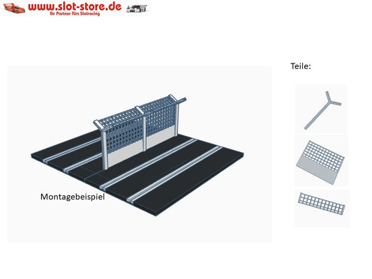 Pfosten -doppelt- für Fangzaun -Pitlane- (1Stk) PFPLD110