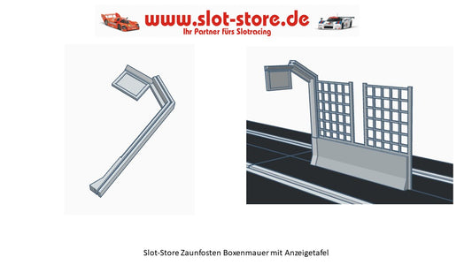 Pfosten -Infotafel- Fangzaun -Pitlane-(1Stk) ZFWTBO