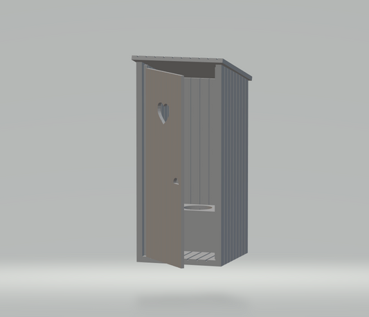 Toilettenhaus Kastanienbraun Bausatz  1:32 SMPK132K
