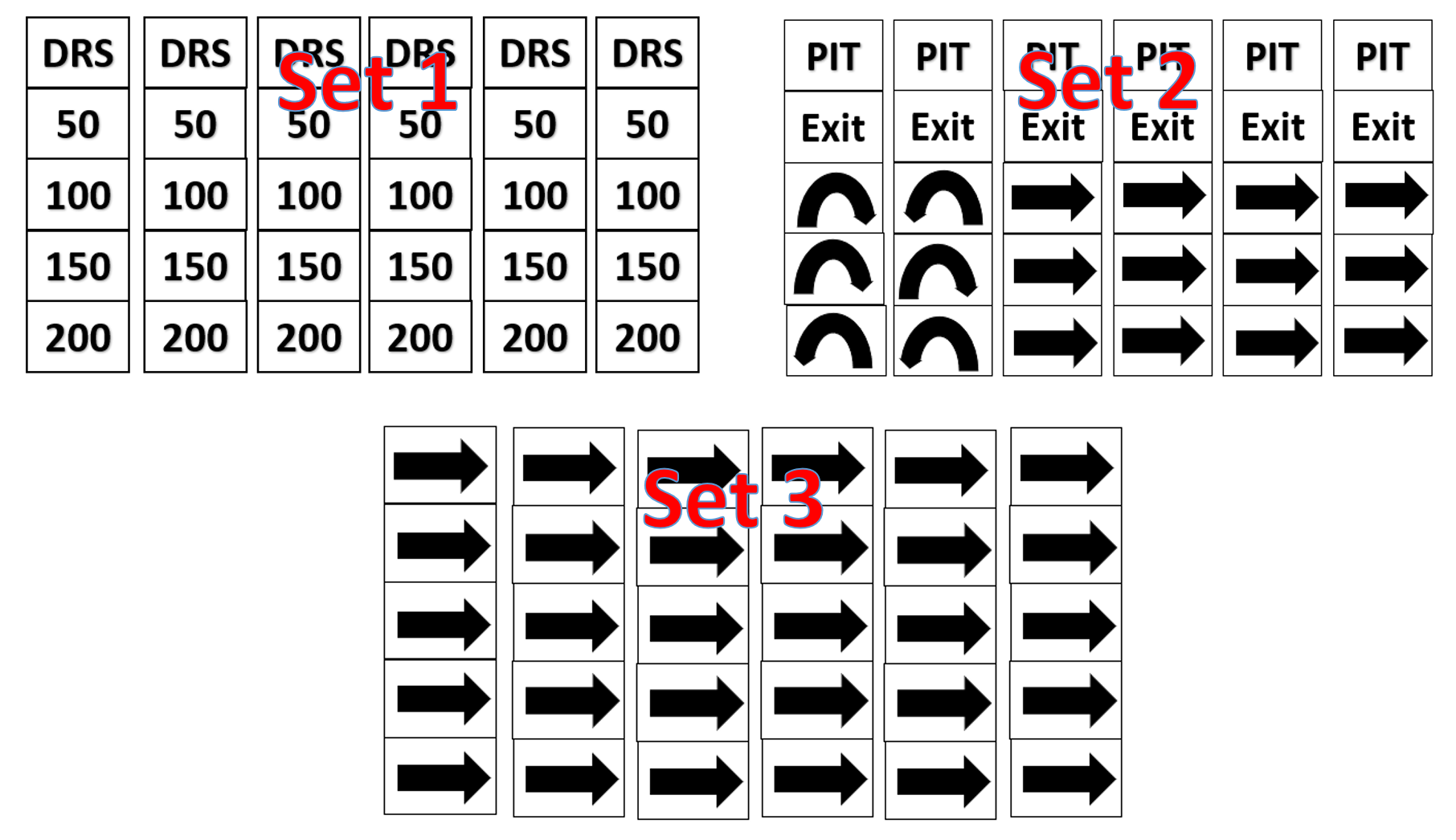 Track Markers / Hinweisschilder Set 2 (10Stk) TMS02
